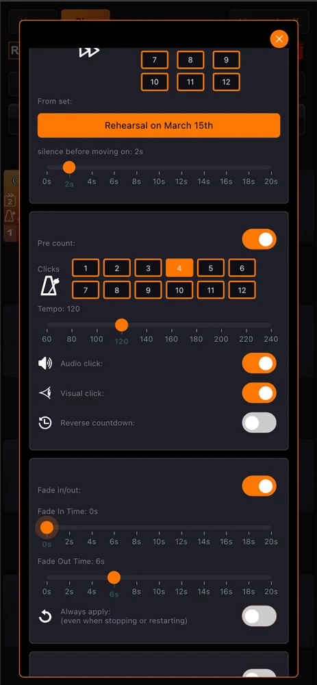 Advanced track controls
